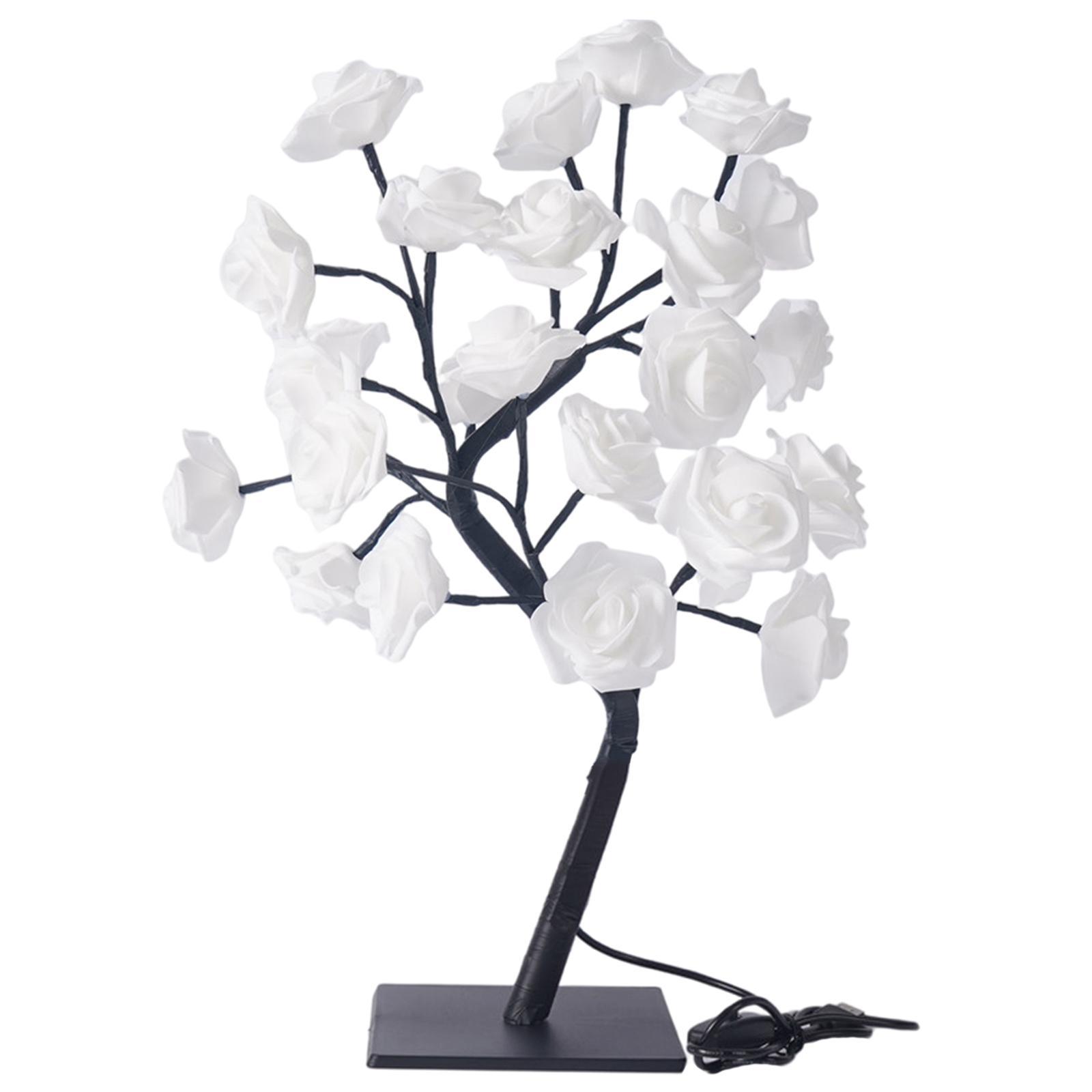 Table Lamp Rose Flower Desk Tree Light USB Powered Night Light Home Decor