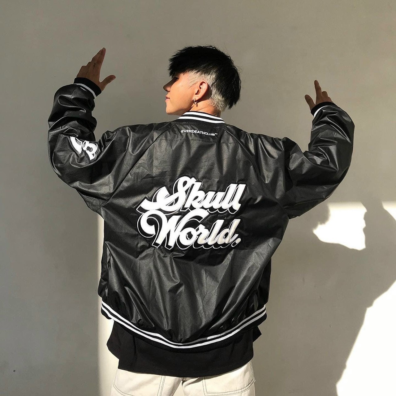[HOT] Áo Khoác Dù BOMBER SKULL WORLD | VẢI DÙ 2 LỚP DÀY DẶN | CHUẨN CAO CẤP 100