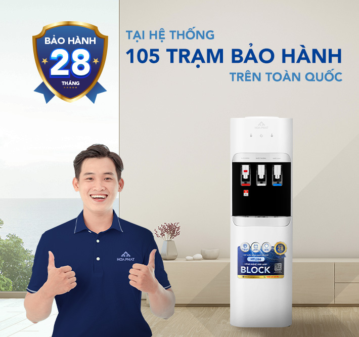 Cây nước nóng lạnh úp bình Hòa Phát HTL266 - Bảo hành 28 tháng - Hàng chính hãng