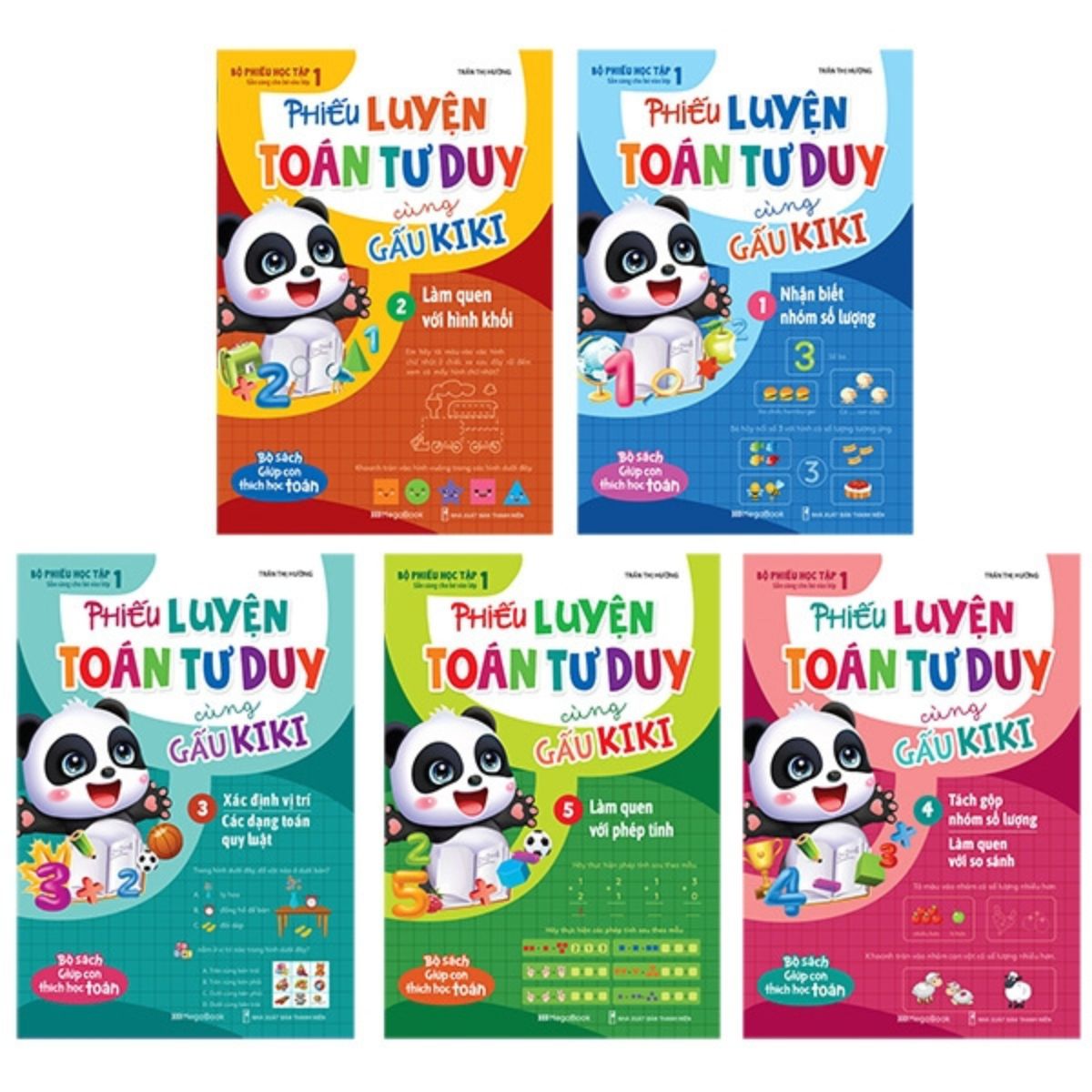 Bộ Sách Phiếu Luyện Toán Tư Duy Cùng Gấu Kiki