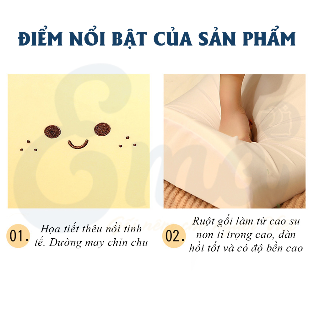 Gối kê lưng văn phòng, ô tô dễ thương, tựa lưng cao su non I'M TOAST kèm túi đựng bên hông tiện lợi - Hàng nhập khẩu