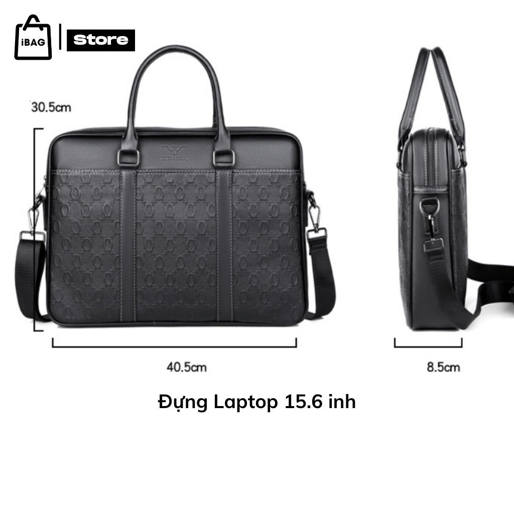 Cặp da công sở,Cặp văn phòng-Chất liệu Da PU cao cấp,Đựng Laptop 14inh,Chống nước,Vệ sinh dễ dàng-