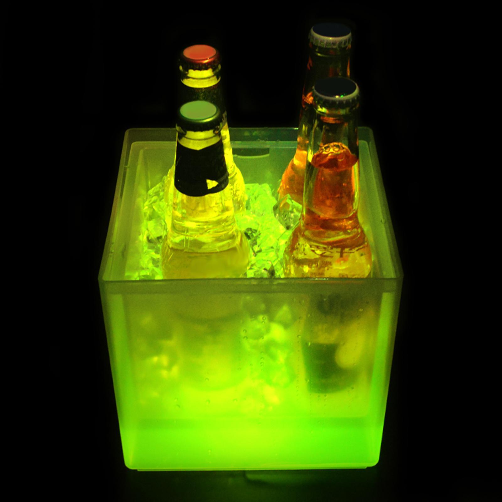 Double Layers Ice Bucket   Rechargable 3.5L for Club Home KTV Green