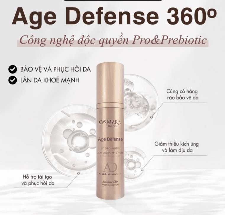 Kem phục hồi và bảo vệ da Age Defense Cream HYDRO-NUTRI. ANTI-AGING 360° CREAM CASMARA 50ml