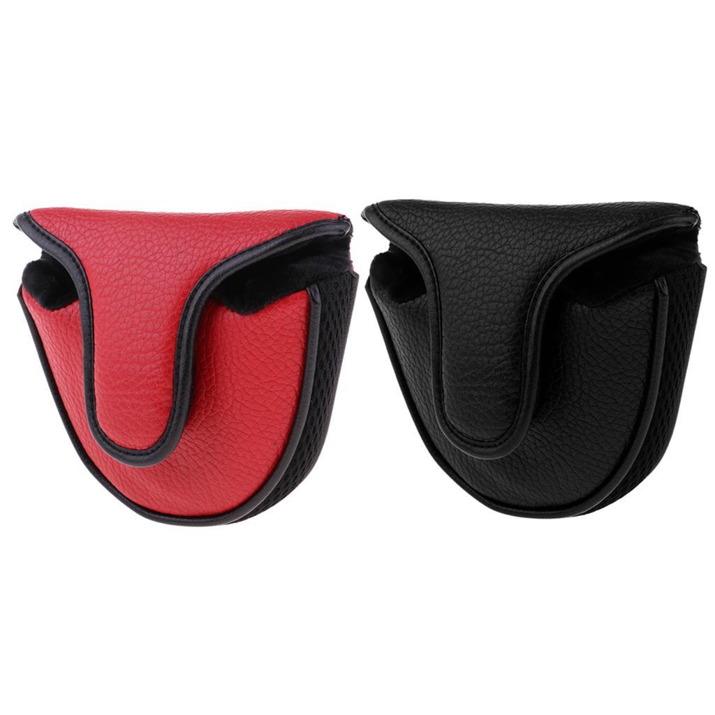 2x PU Golf Mallet Putter Cover Head Cover Golf Putter Sleeve Golf Part