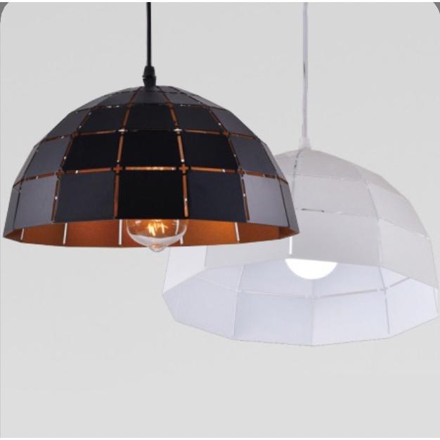 Đèn thả chao hình bán cầu cách điệu đường cắt đen chưa bao gồm bóng đèn DY056