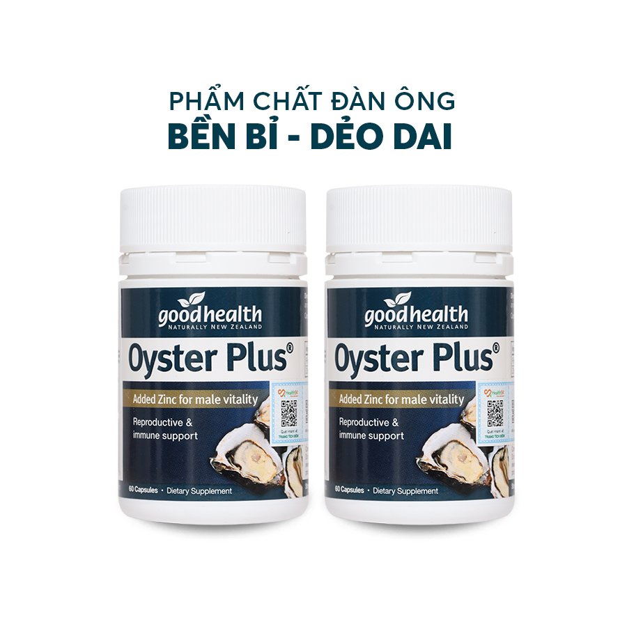 Combo 2 Hộp Tinh Chất Hàu Goodhealth Oyster Plus 60 Viên - Tăng Cường Sinh Lý - Cải Thiện Chất Lượng Tinh Trùng - Hàng Chính Hãng New Zealand