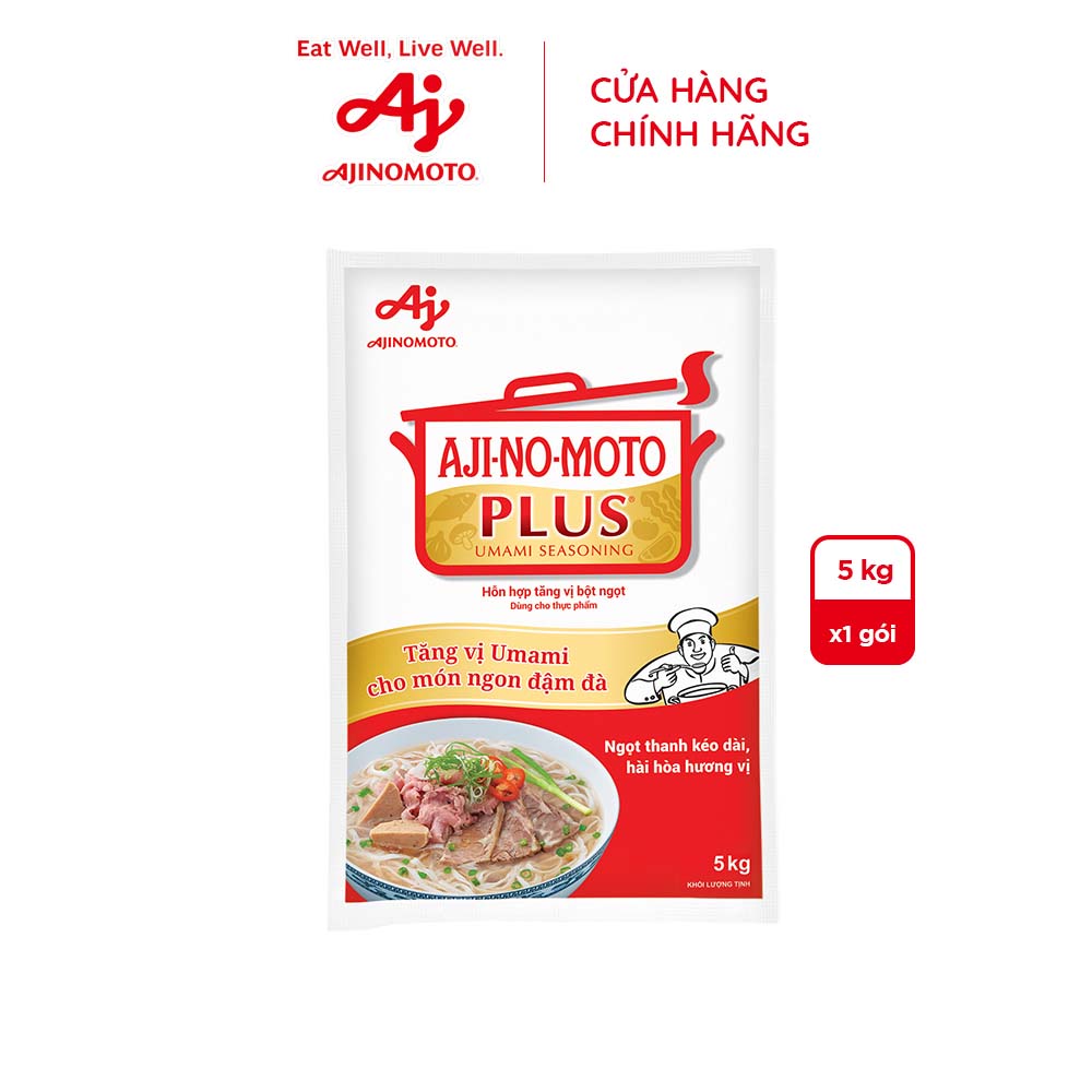 Hỗn Hợp Tăng Vị Bột Ngọt AJI-NO-MOTO PLUS® 5kg/Gói