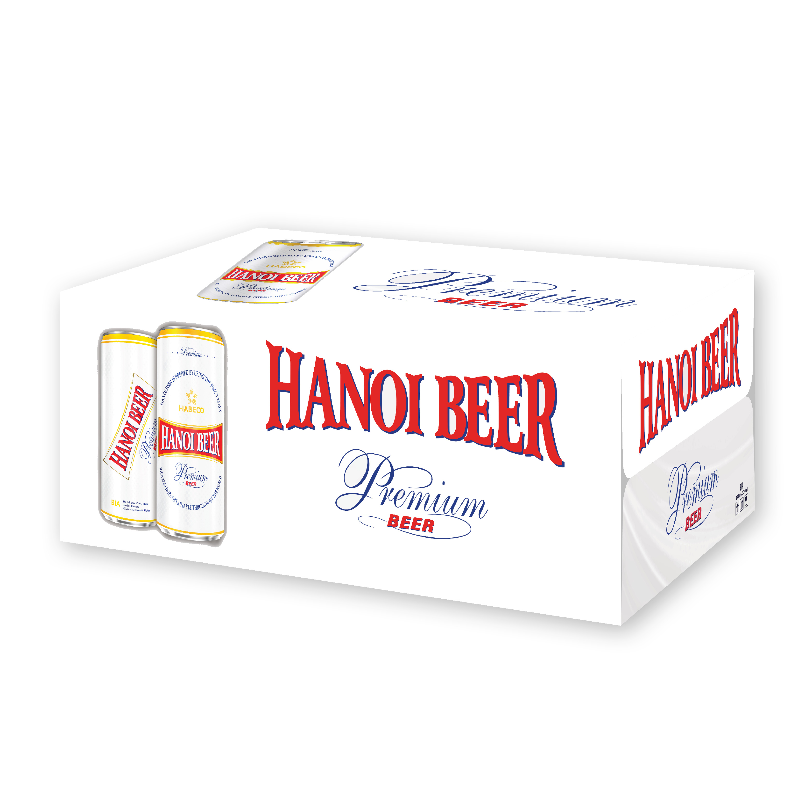 Combo 2 Thùng Bia Hanoi Premium - Thùng 24 lon 330ml