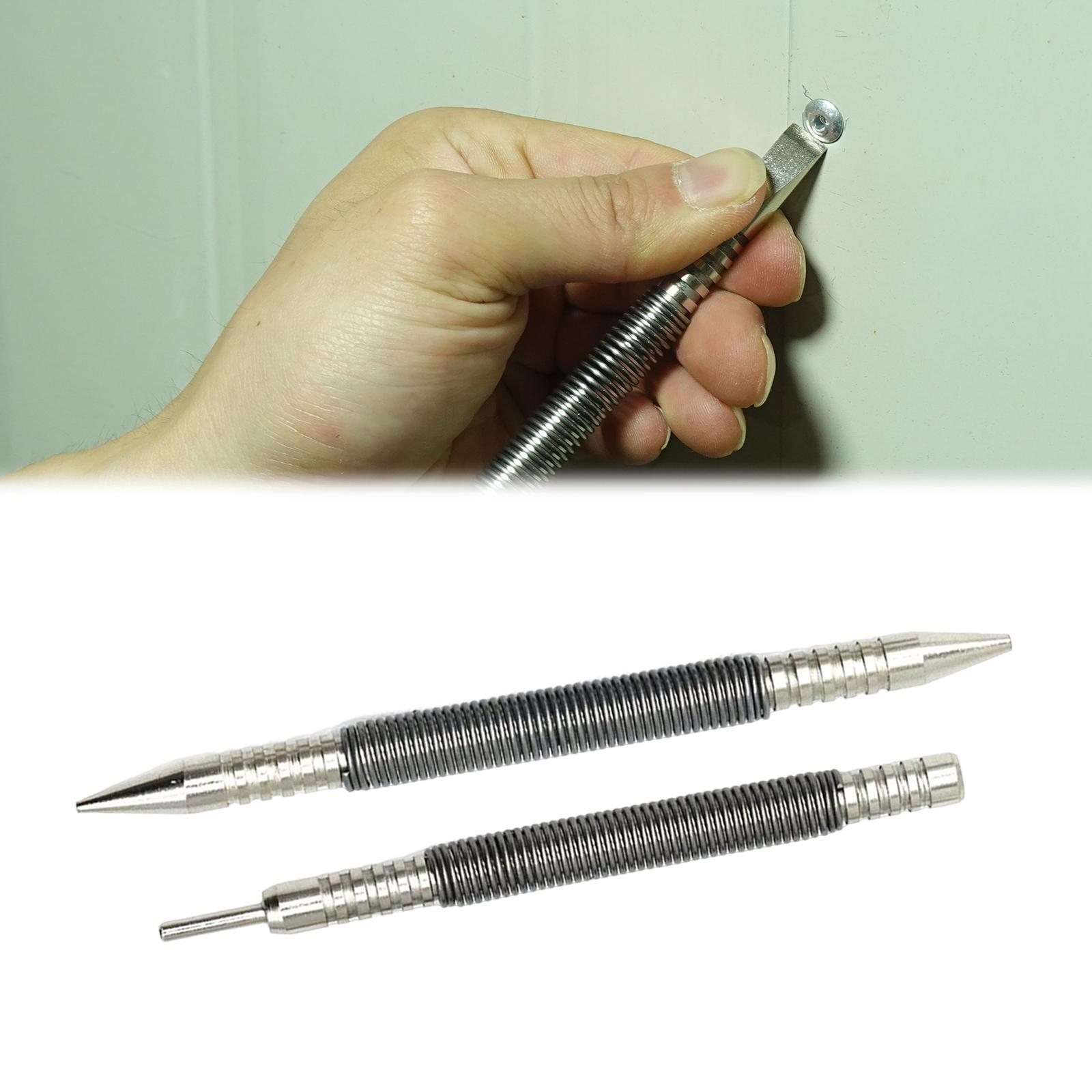 2Pcs Nail Set and Hinge Pin Tool Rustproof Spring Pin Punch Durable Carbon Steel
