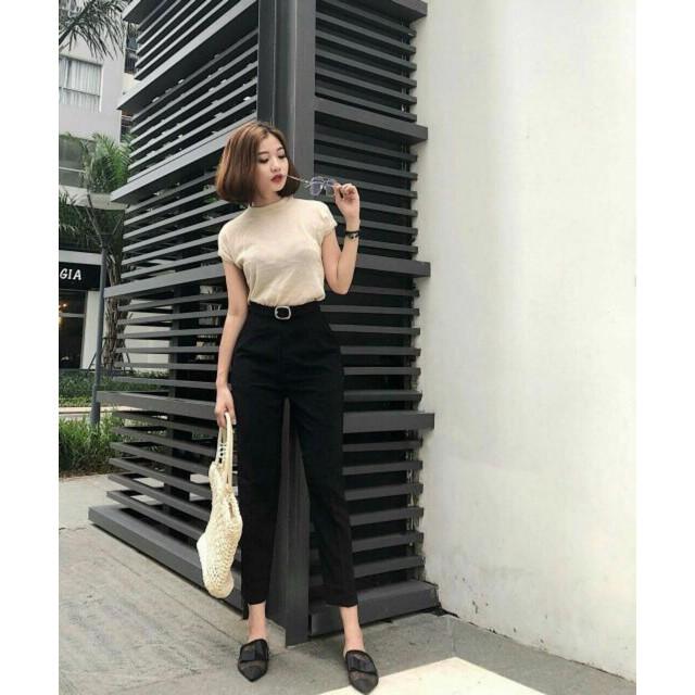 Quần Baggy Phối Đai Siêu Sang