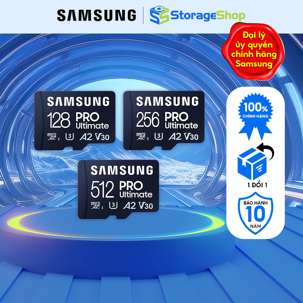 Thẻ nhớ MicroSDXC Samsung Pro Ultimate U3 A2 128GB | 256GB | 512GB 200MB/s Hàng chính hãng