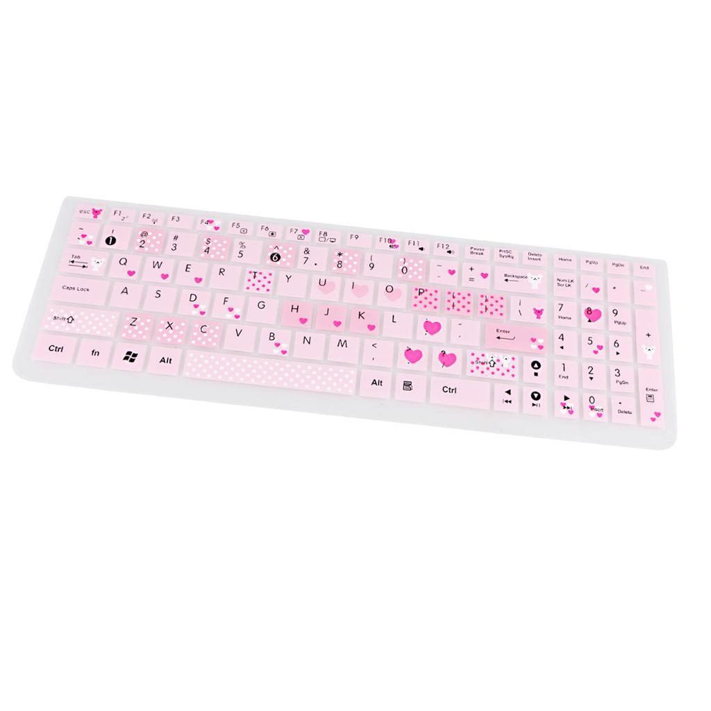 2pcs Collapsible Keyboard Protector Notebook Dust Dirt Remove Pink & Black