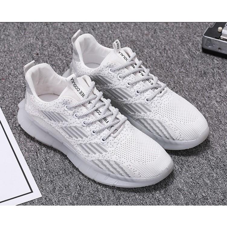 Giày Nam Sneaker Nam Cực Chất, 3 Màu Trắng - Đen - Nâu -