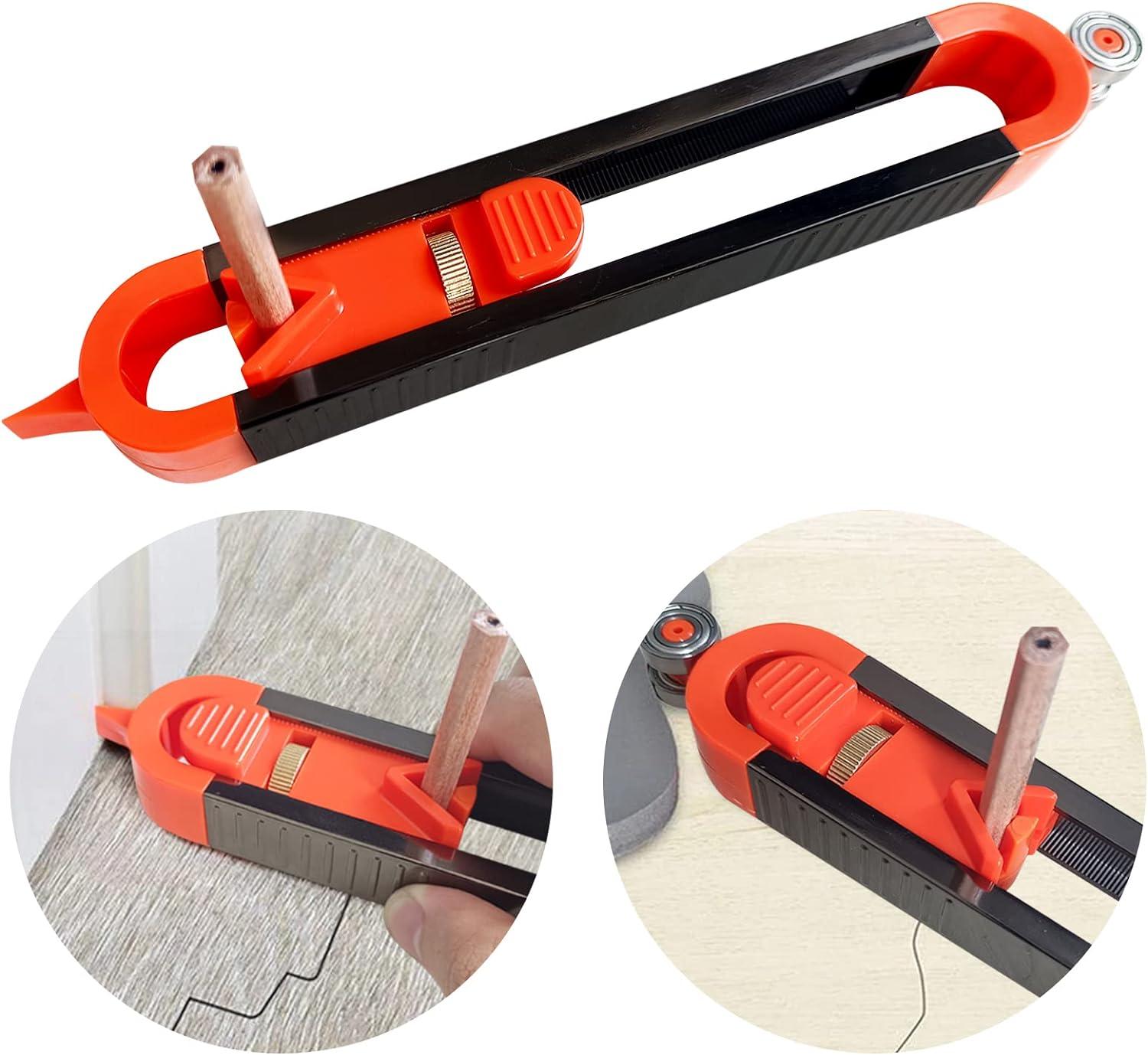 Máy đo đường viền chính xác với khóa đa chức năng cho bút chì tấm ván lát và đồ gá đo cạnh gỗ cho nghề mộc chế biến gỗ