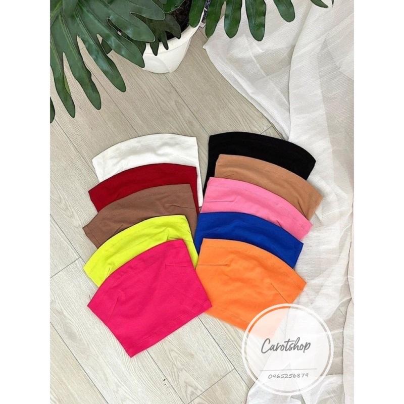 Áo ống croptop nhiều màu Freesize dưới 53kg - Carotshop
