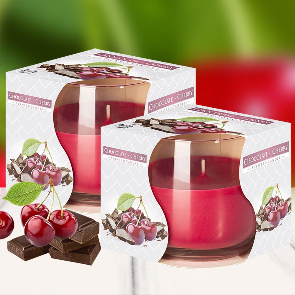Combo 2 ly nến thơm tinh dầu Bispol Chocolate Cherry 100g - sôcôla, anh đào, nến trang trí, thơm phòng, thư giãn, khử mùi
