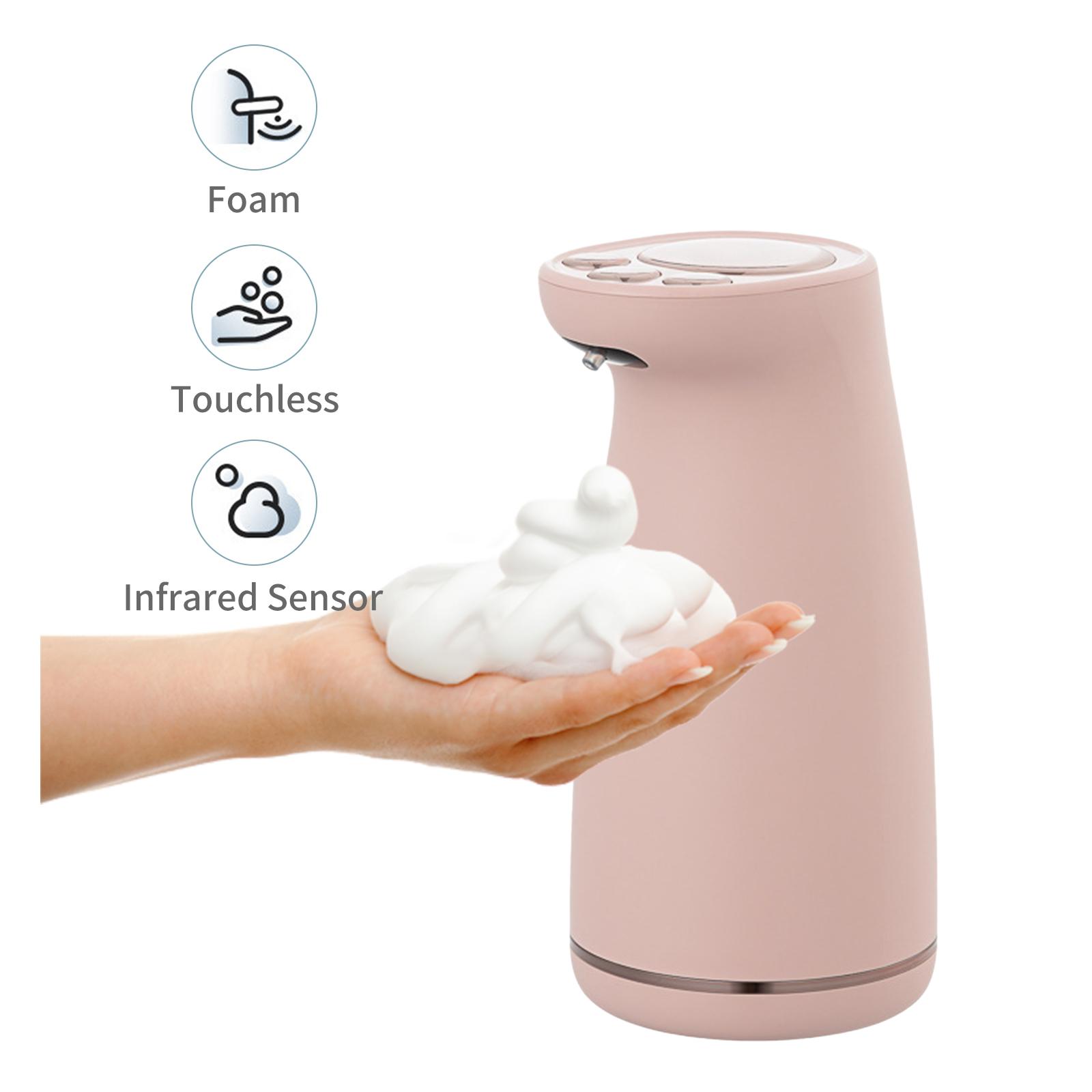 Máy Xịt Xà Phòng Tạo Bọt Tự Động 300Ml Hồng Ngoại Để Bàn Có Thể Sạc Lại