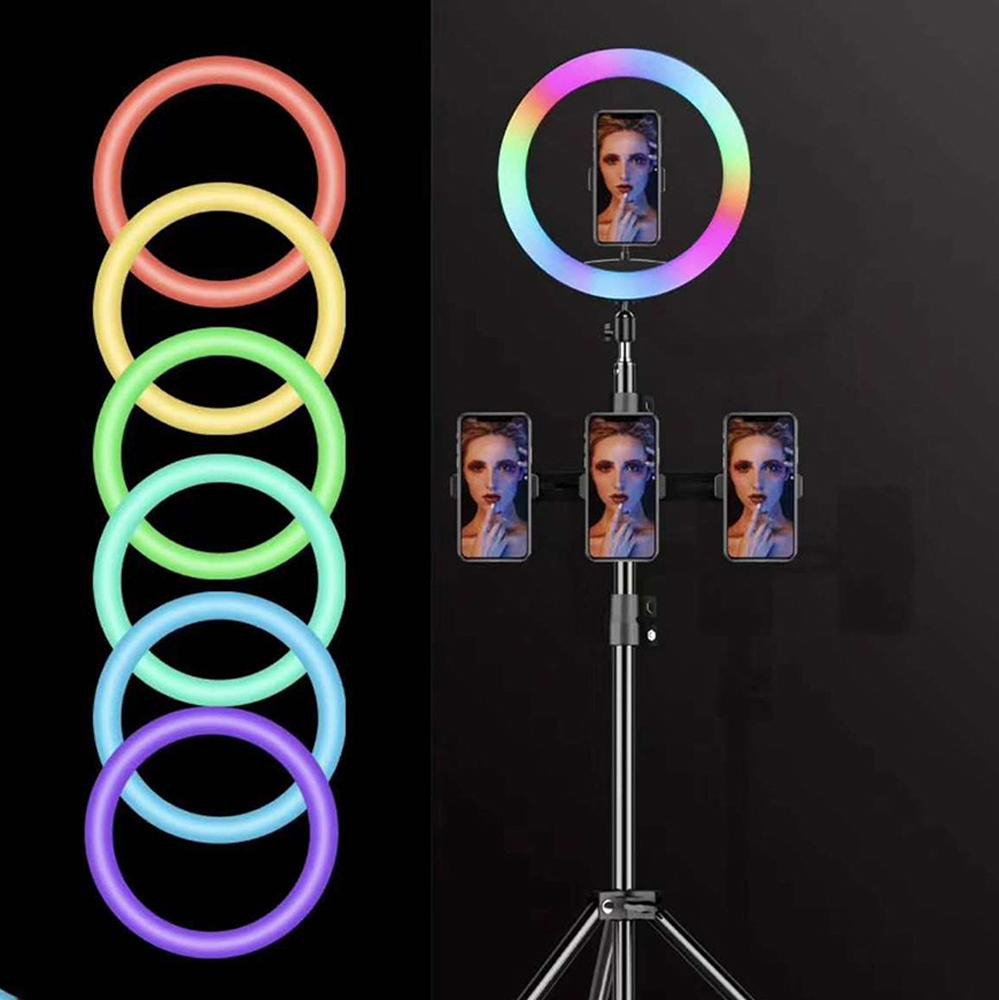 Đèn LED tự sướng vòng tròn có kẹp điện thoại