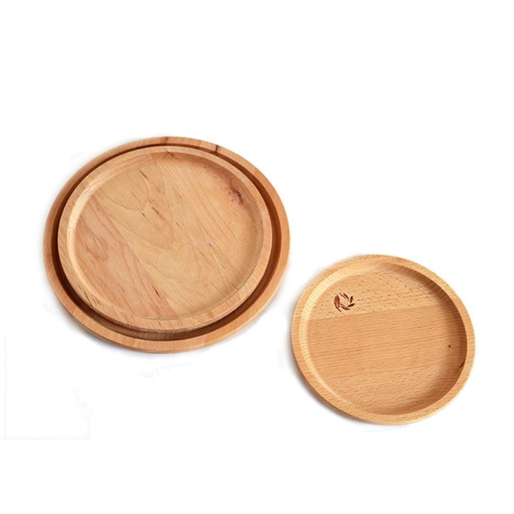 Thớt gỗ Khay gỗ đựng đồ ăn phụ kiện chụp ảnh trang trí decor, đĩa gỗ tần bì nguyên khối chất lượng cao