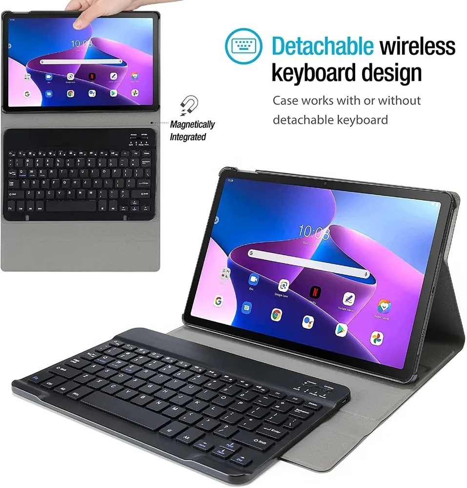 Bao Da Kèm Bàn Phím Dành Cho Lenovo M10 Plus Gen 3 10.6 Xiaoxin Pad 2022 TB-125 / TB-128 Bluetooth