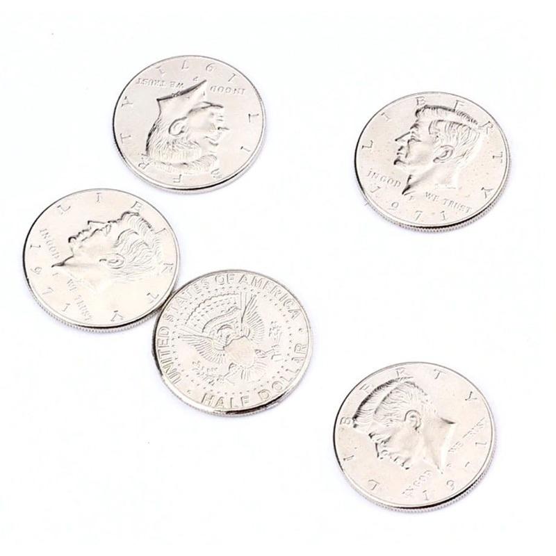 Đồng Xu Half Dollar Coin Bạc Làm Ảo Thuật, Sưu Tầm ,Đạo Cụ Biểu Diễn