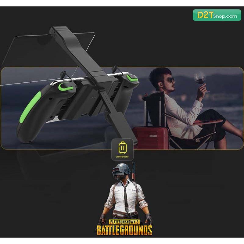 Tay cầm gamepad kèm nút bấm và bộ khuếch đại màn hình chơi PUBG,ROS, các game FPS cực thích -dc3342