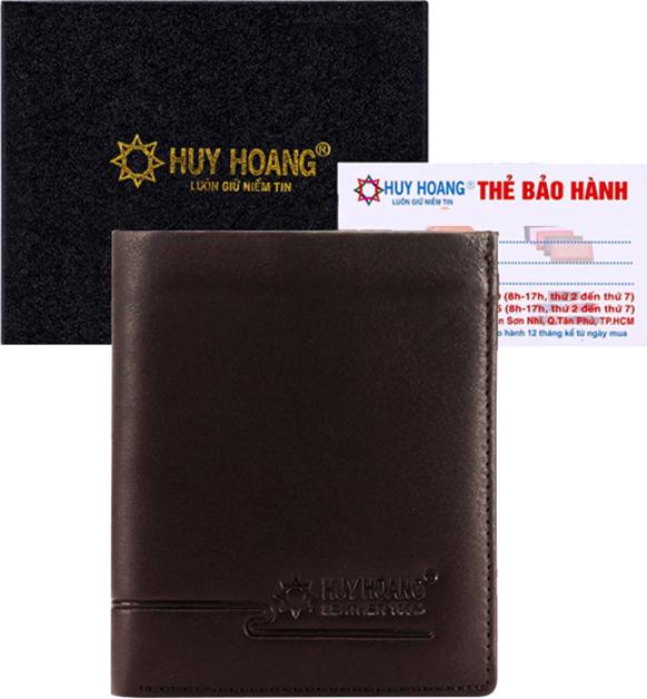 Ví Nam Kiểu Đứng Sọc Ngang Huy Hoàng HT2140 - Nâu
