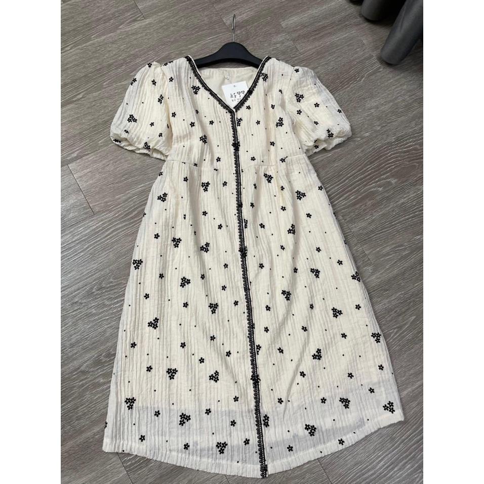 Váy Bầu Đẹp Phối Bèo Sang Trọng Mềm Mát Cho Mẹ Bầu Và Sau Sinh-đàm bầu hè