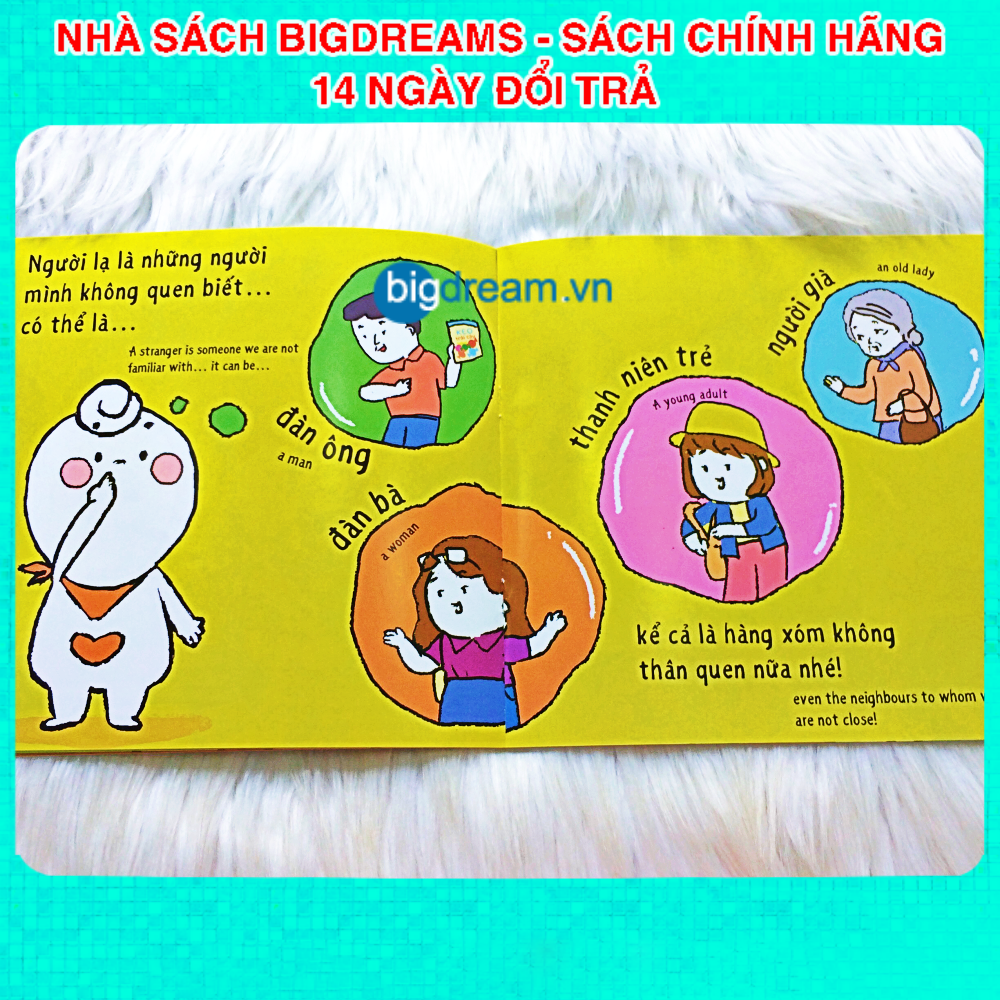 BẢN MỚI SONG NGỮ Miu Bé Nhỏ Đừng Theo Người Lạ Nhé P2 Ehon Kĩ Năng Sống Cho Bé 1-6 Tuổi miu miu tự lập hiểu chuyện