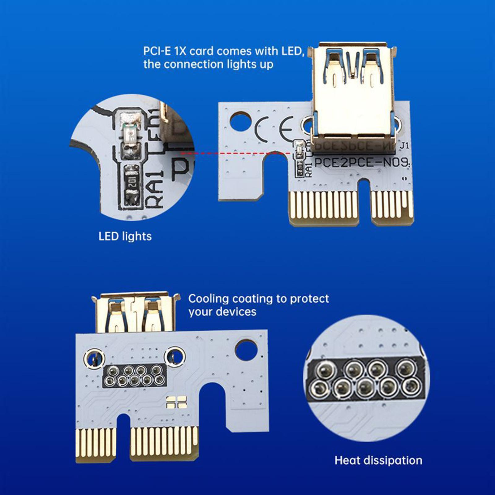 PCI Riser Graphics Card PCIe  and Wire