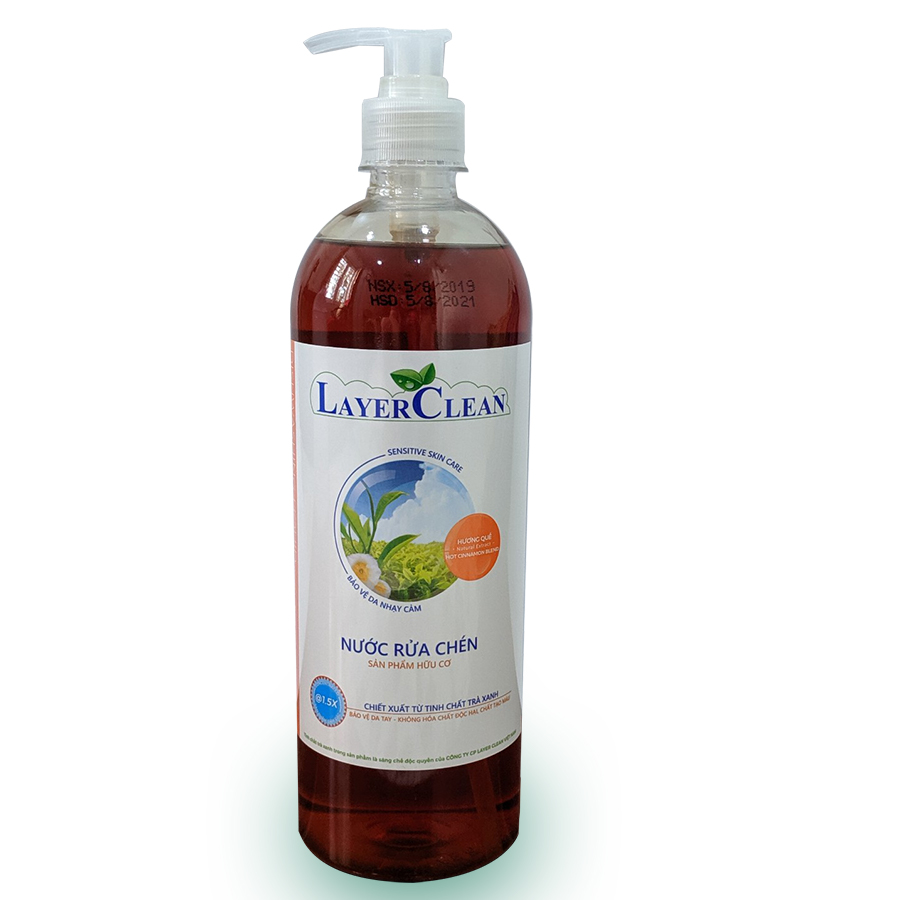 Nước rửa bát Layer Clean Hương Quế 