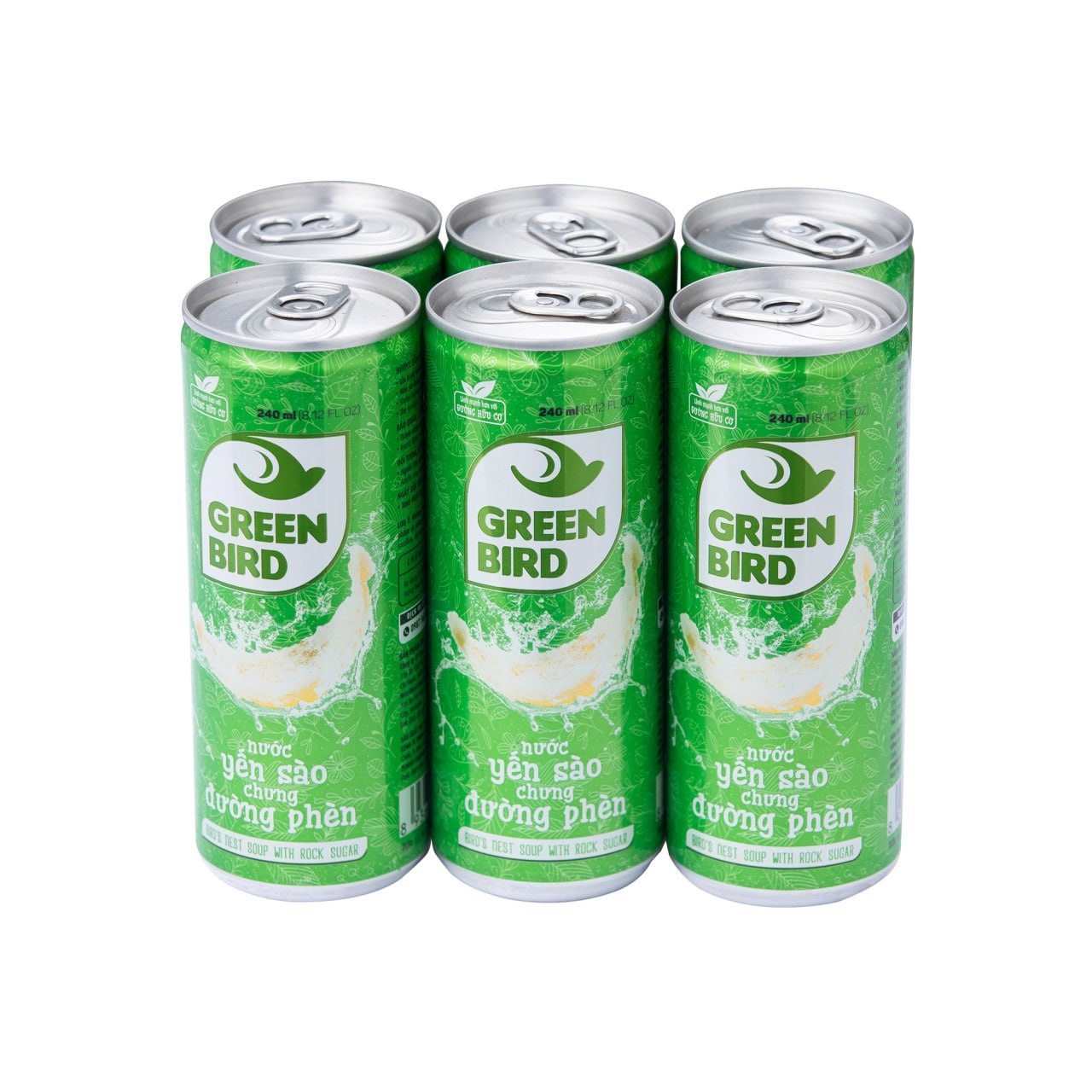 Lốc 6 lon Green Bird - Nước Yến Sào Chưng Đường Phèn - Lốc 6 lon * 240ml