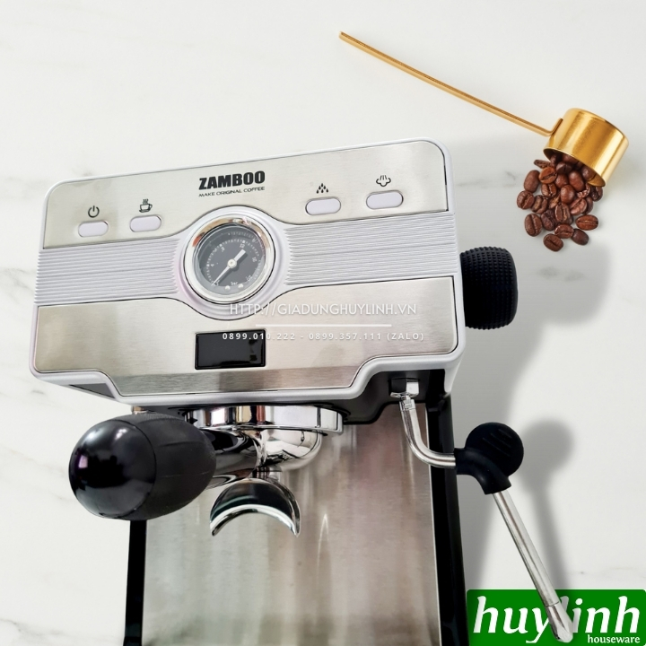 Combo máy pha cà phê Zamboo ZB-99 PRO + máy xay 100GR - Tặng 500gr cafe nguyên chất - Hàng chính hãng