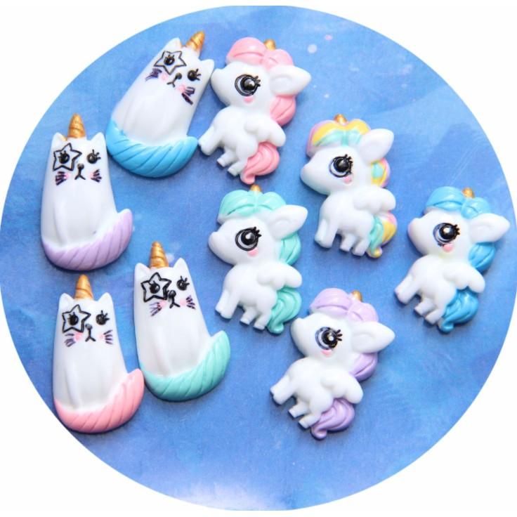 *HN* Các mẫu charm kỳ lân Unicorn và mèo kỳ lân dễ thương cho các bạn làm Jibbitz, trang trí vỏ ốp điện thoại, DIY