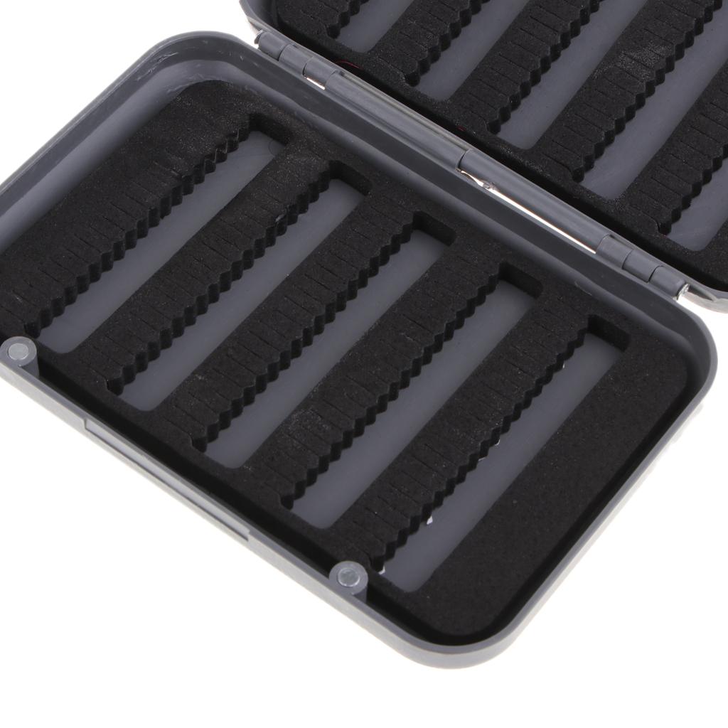 2x Double Sides Fly Fishing Tackle Storage Box Pouch Kits Holder Box