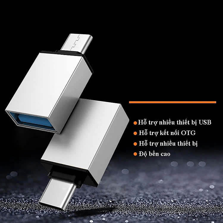 Đầu Chuyển Đổi USB Type C Sang USB 3.0 Hàng Chính Hãng, Hub Type C, Hub chuyển đổi USB Type-C Sang USB 3.0 - Hàng Nhập Khẩu