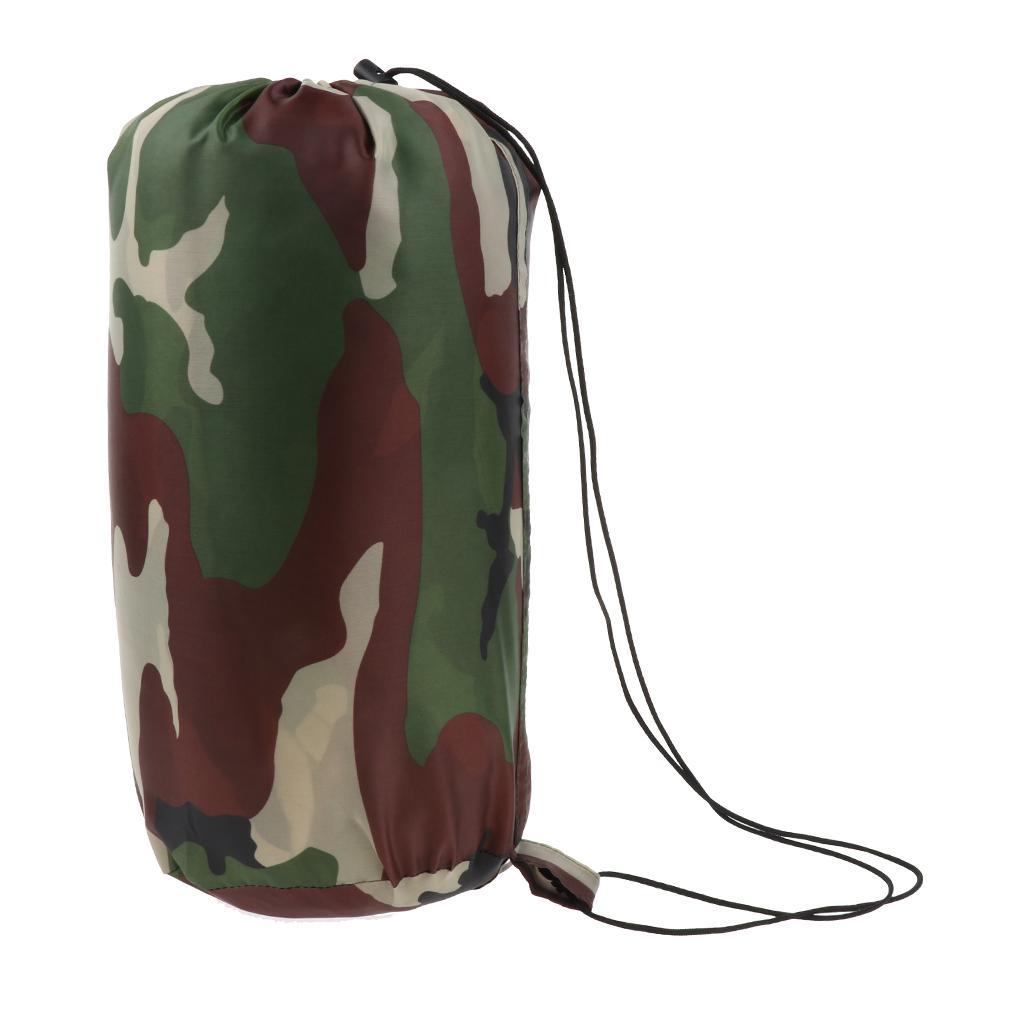 Outdoor Camping Hiking Envelope Single Sleeping Bag Zipper Pouch with Compression Sack for Travel Backpacking