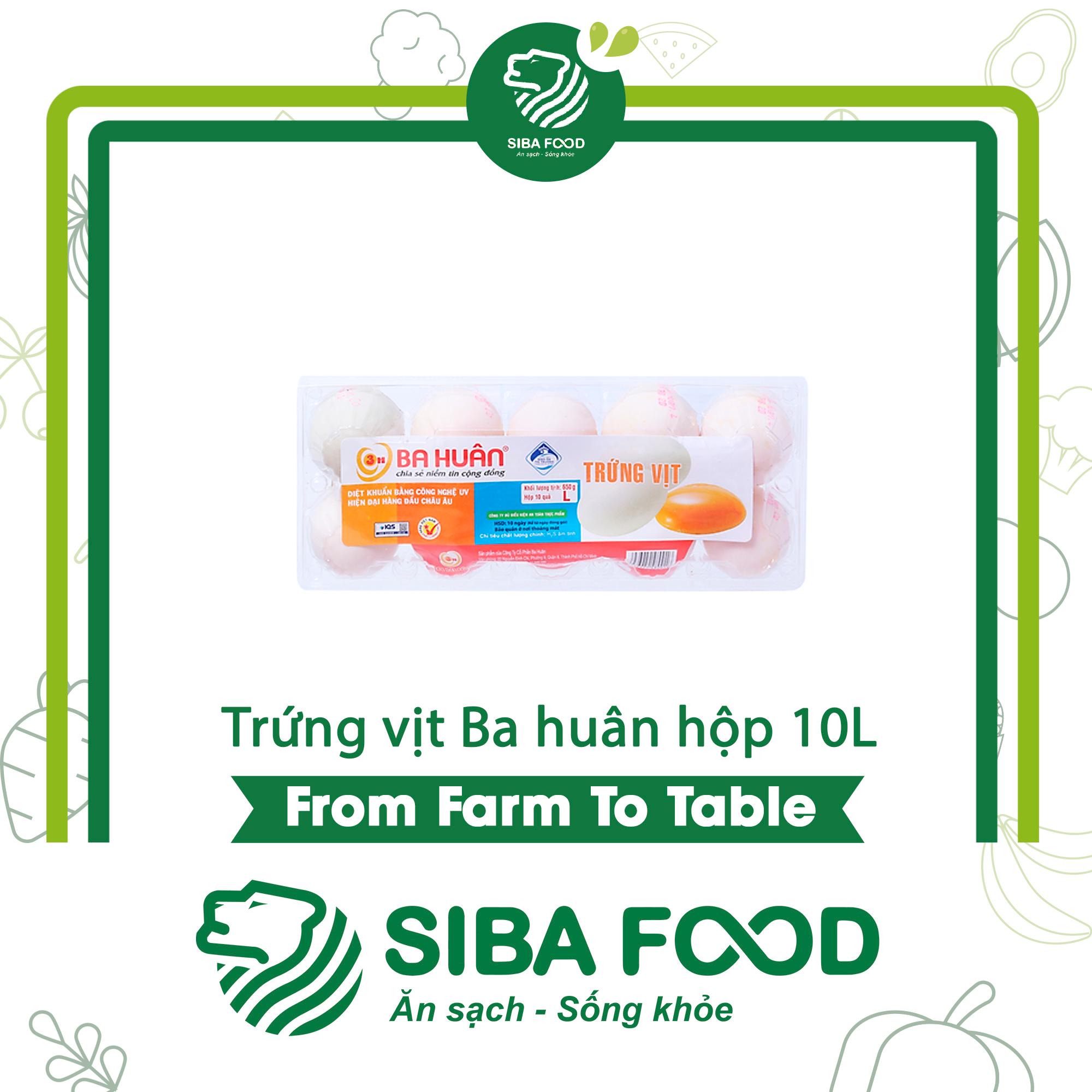 Trứng vịt Ba huân hộp 10L