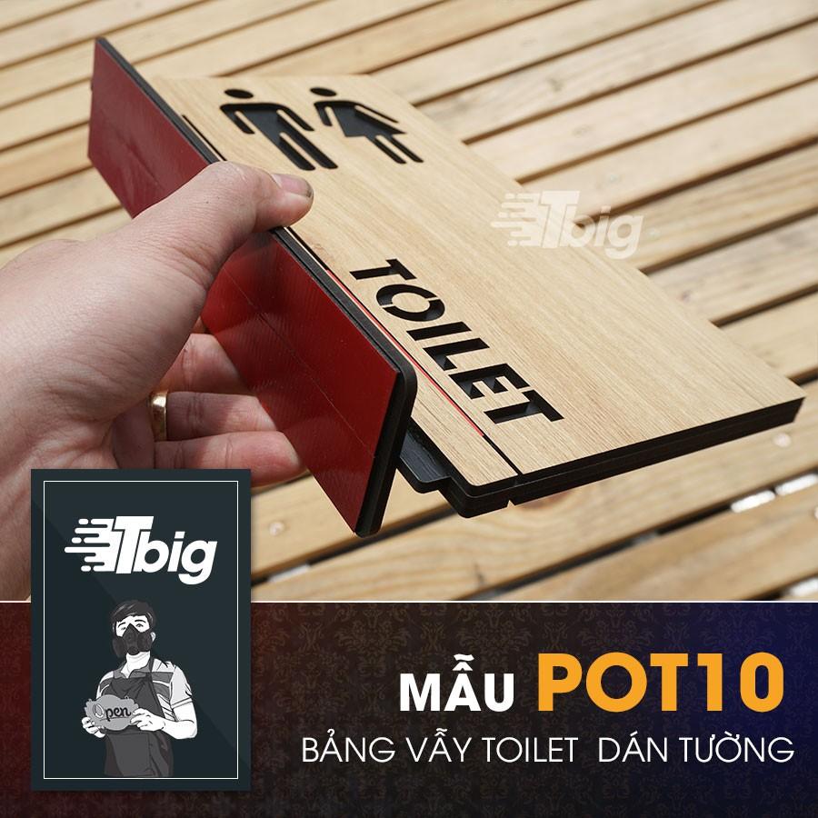 Bảng vẫy toilet gắn tường decor sang trọng POT10