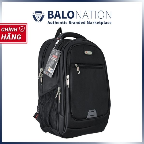 Balo Laptop 15.6 Inch Hasun Hs 654 Chất Vải Trượt Nước Dày Dặn, Bền Bỉ - Hàng Chính Hãng - Đen