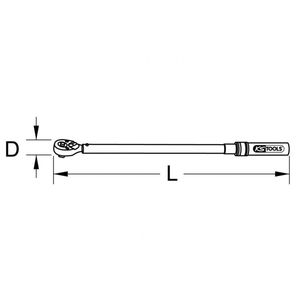 Cờ lê lực 20-100 Nm đầu 3/8 inch KS Tools 516.5154