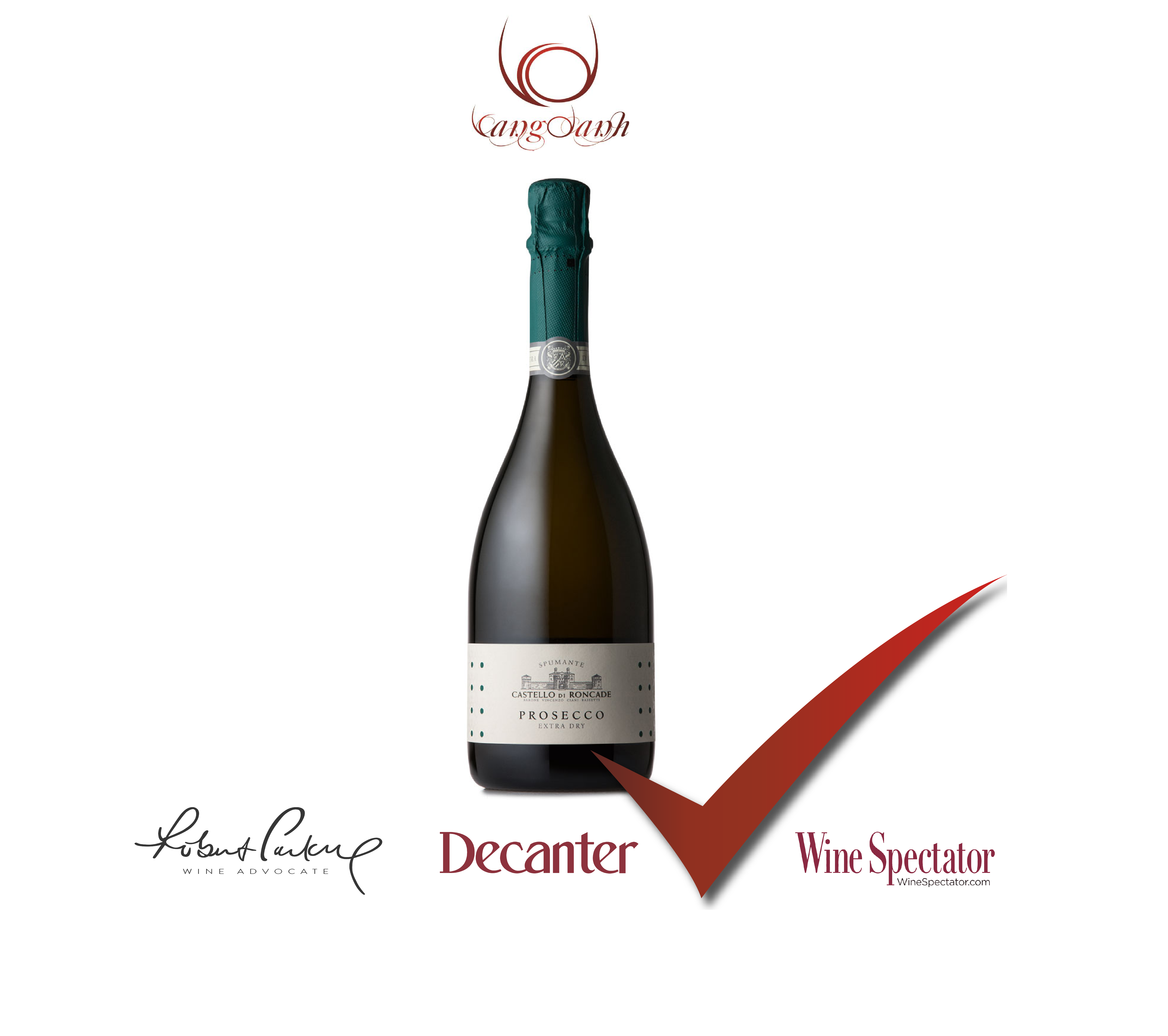 Rượu vang nổ,vang sủi tăm Castello di Roncade Prosecco DOC Extra Dry