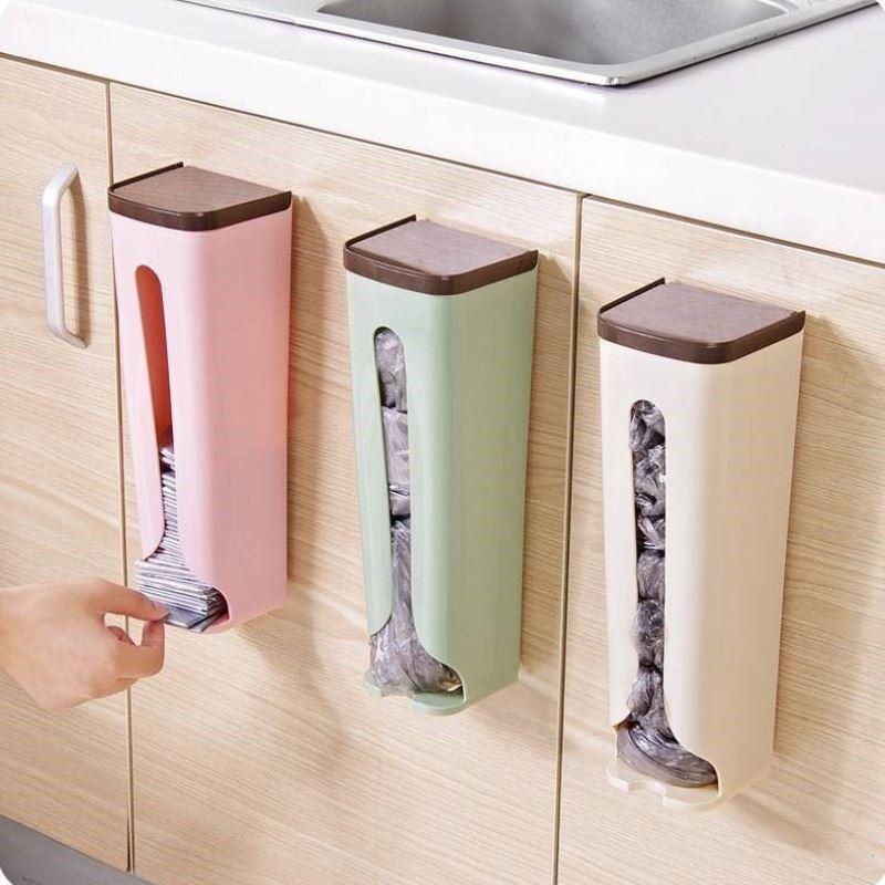 Hộp Nhựa Đựng Túi Nilon Dán Tường Nhà Bếp Nhà Vệ Sinh Tiện Lợi