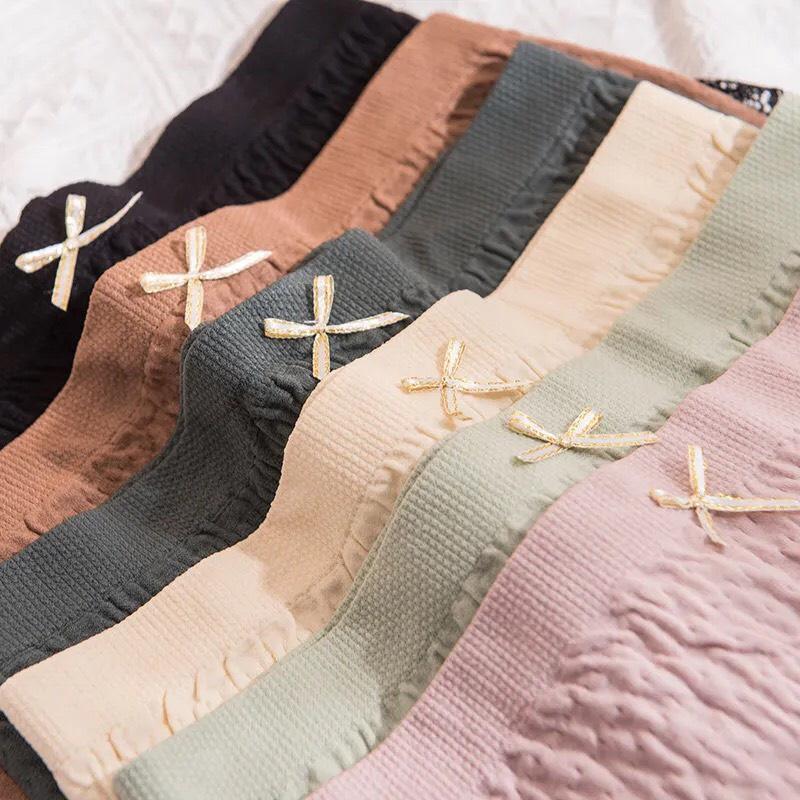Quần Lót Nữ ️️ Quần Chip Nữ Cotton Gân Tăm Nhăn Kháng Khuẩn Cao Cấp Viền Ren Thông Hơi