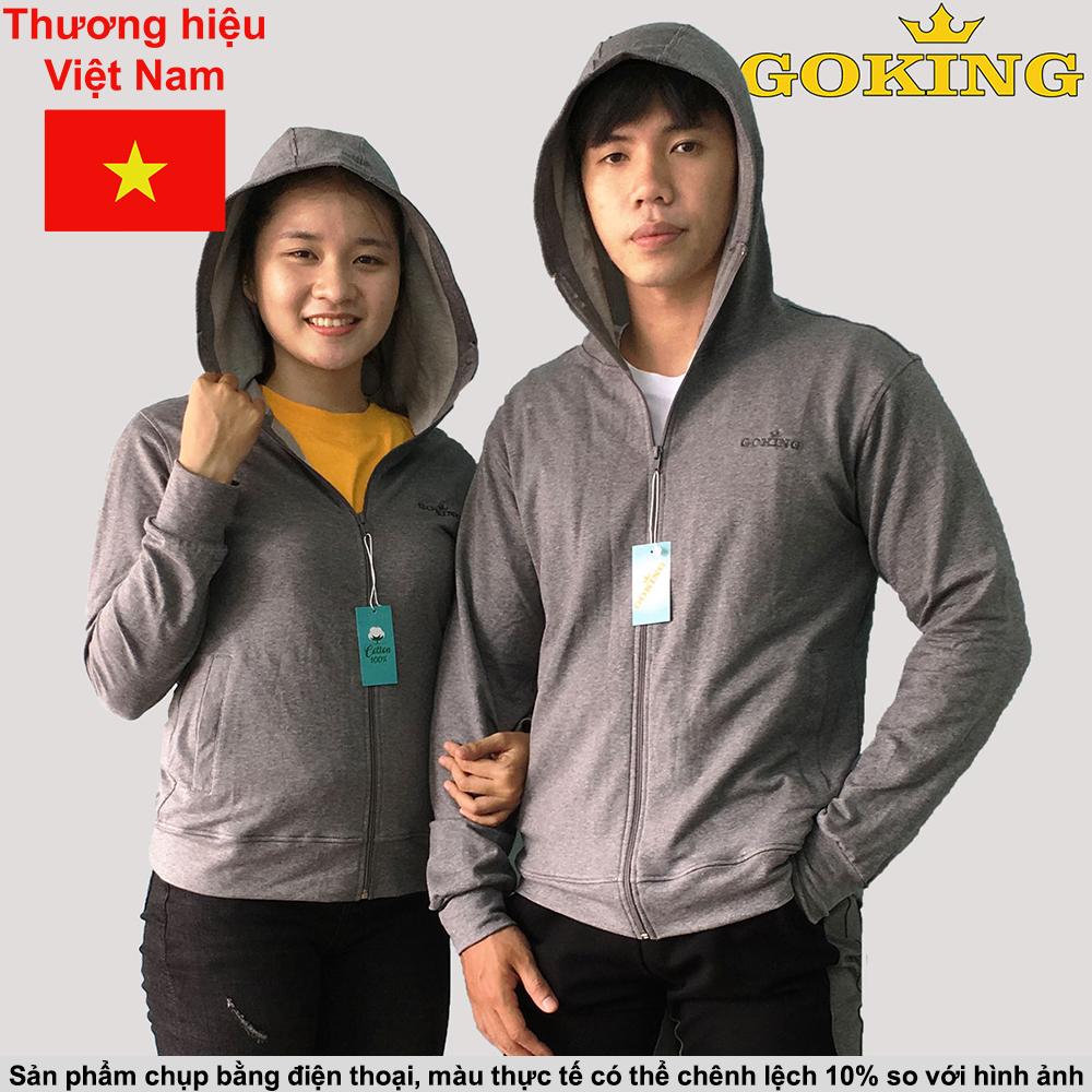 Áo khoác da cá GOKING 6 túi, form unisex cho nam nữ, trẻ em. Áo chống lạnh, giữ ấm, chống nắng. Hàng hiệu cao cấp vnxk