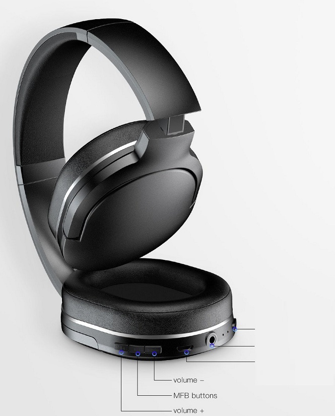 Tai nghe chụp tai chính hãng không dây cao cấp dành cho Baseus Encok D02 Stereo