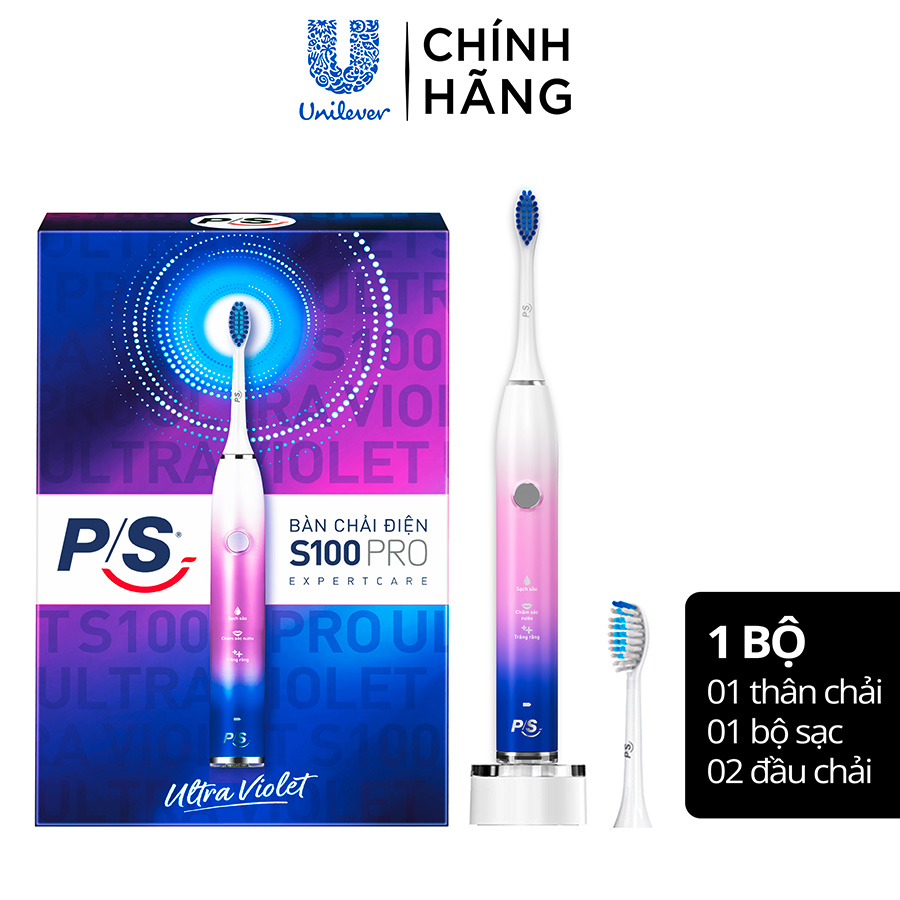 [Nhập coupon giảm ngay 50K]Bàn Chải Điện P/S S100 PRO - Phiên Bản Ultra Violet Giới Hạn - Sạch chuẩn sóng âm