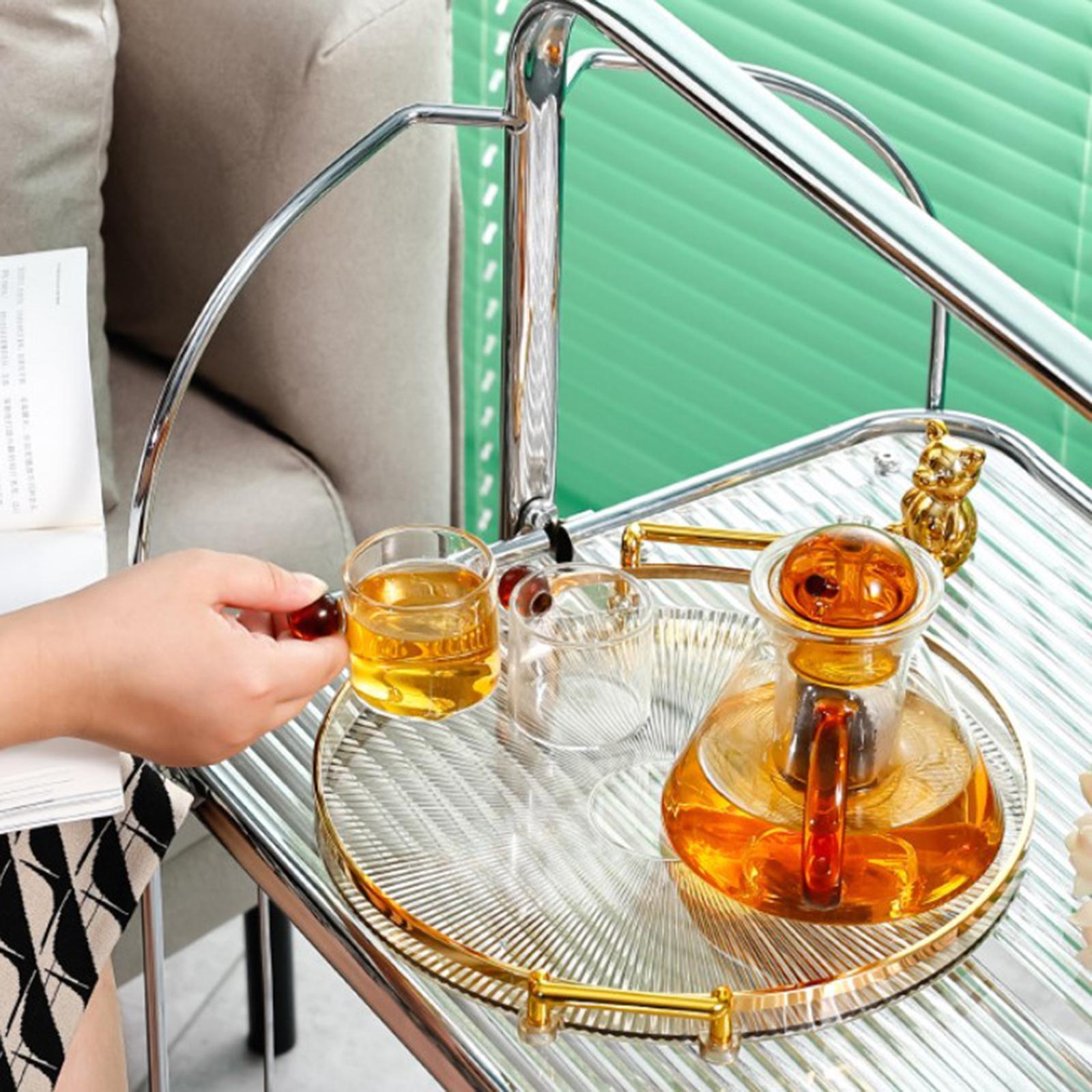 Serving Tray with Handles Cosmetic Makeup Display Dresser