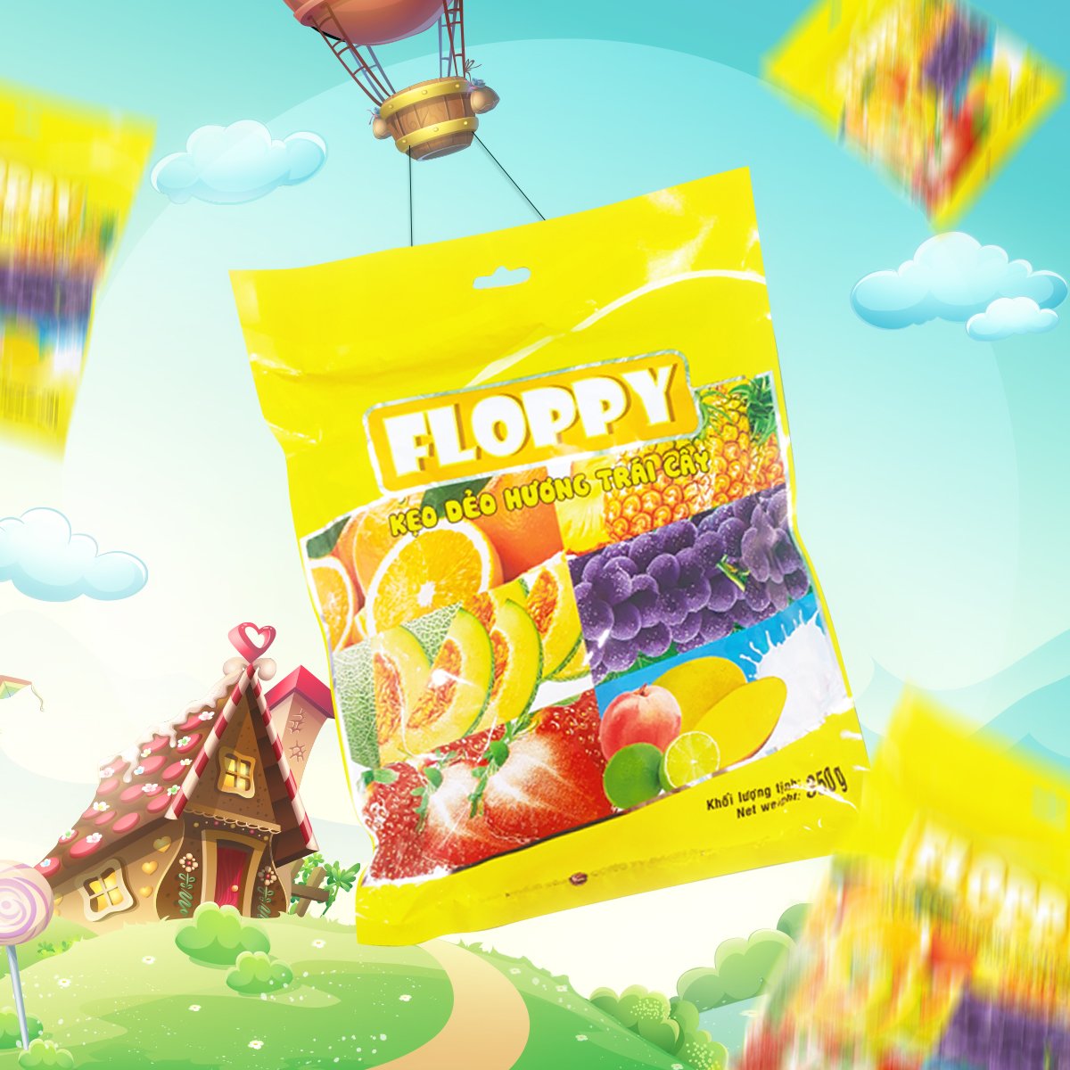 Kẹo Dẻo Floppy Vị Trái Cây 350G